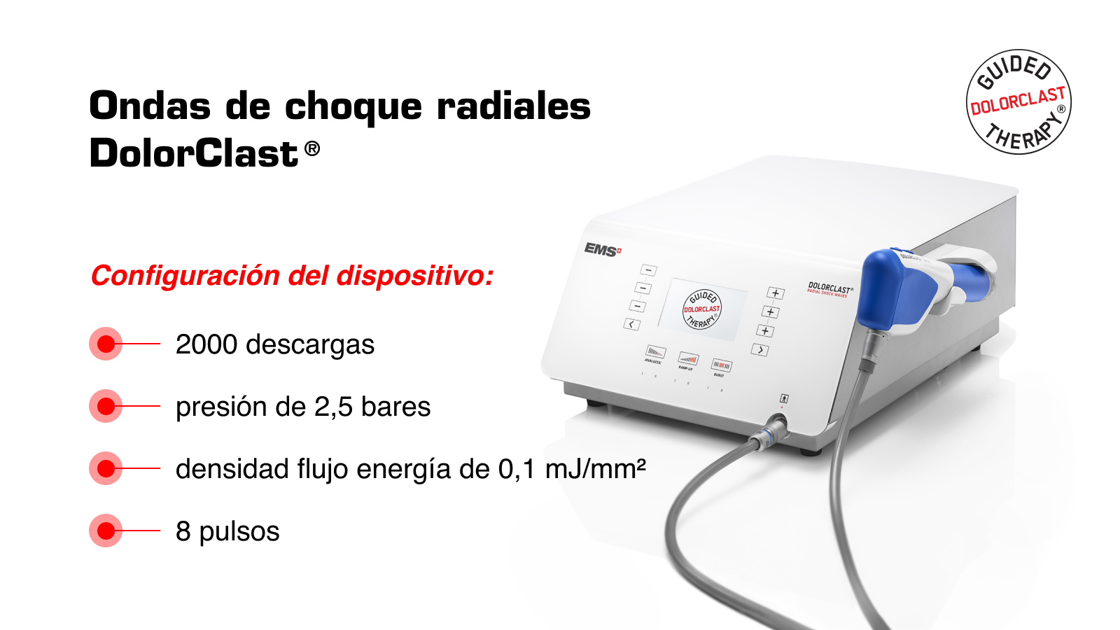 parámetros ondas de choque radiales